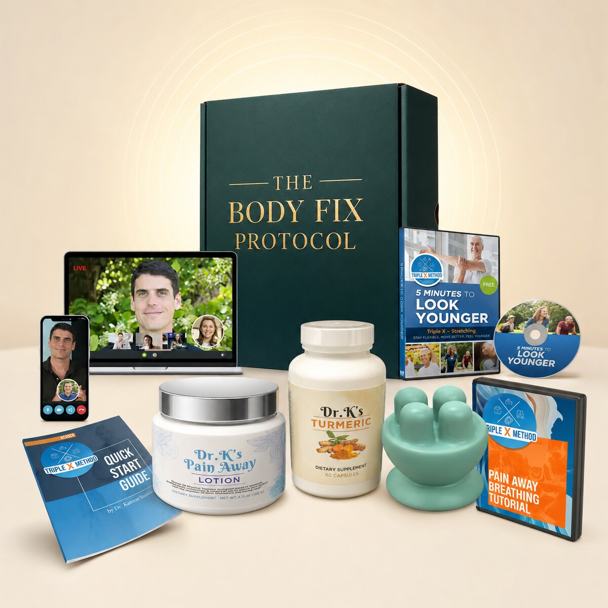 The Body Fix Protocol premium package with educational resources and at-home products